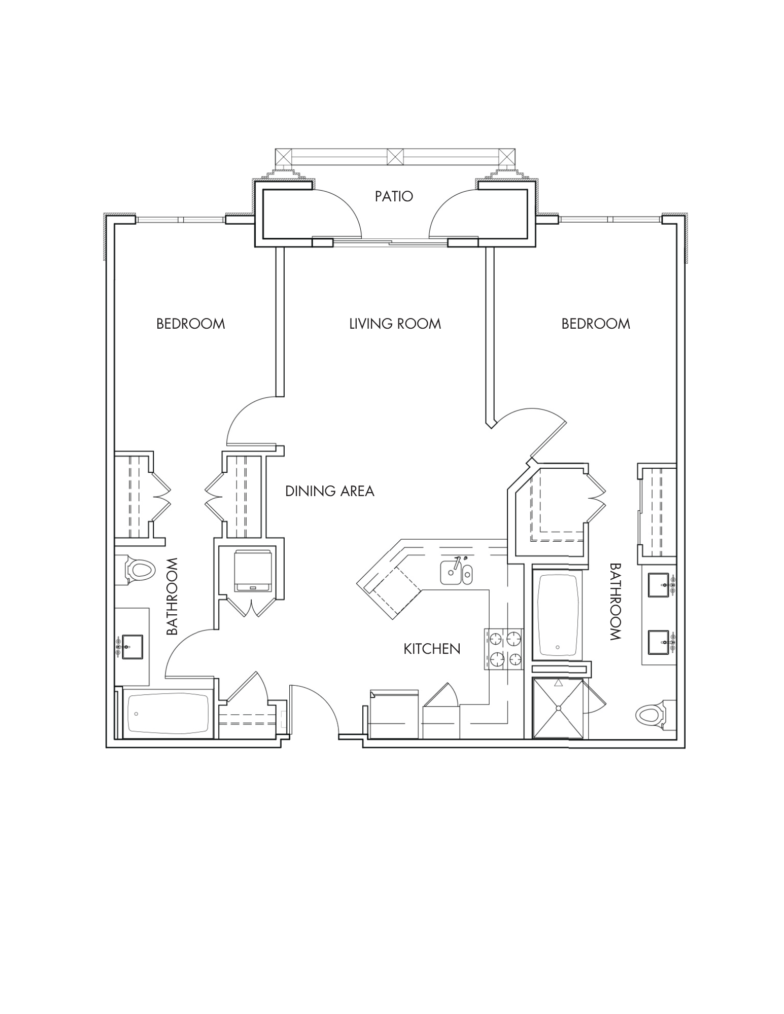 Floor plan layout diagram for Flatiron Midtown